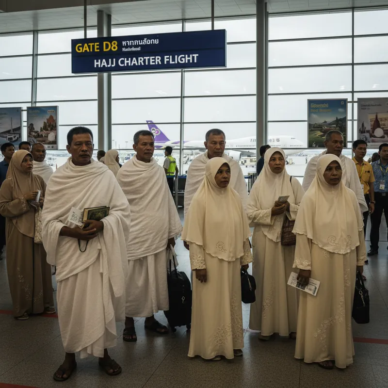 Hajj 2026 จากกรุงเทพฯ: โควต้า 13,000 ที่นั่ง, ค่าเครื่องบิน